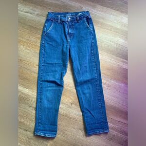 Old Navy Sky High Straight Mom Jeans Extra High Rise Blue Wash Size 27 28 Size 6